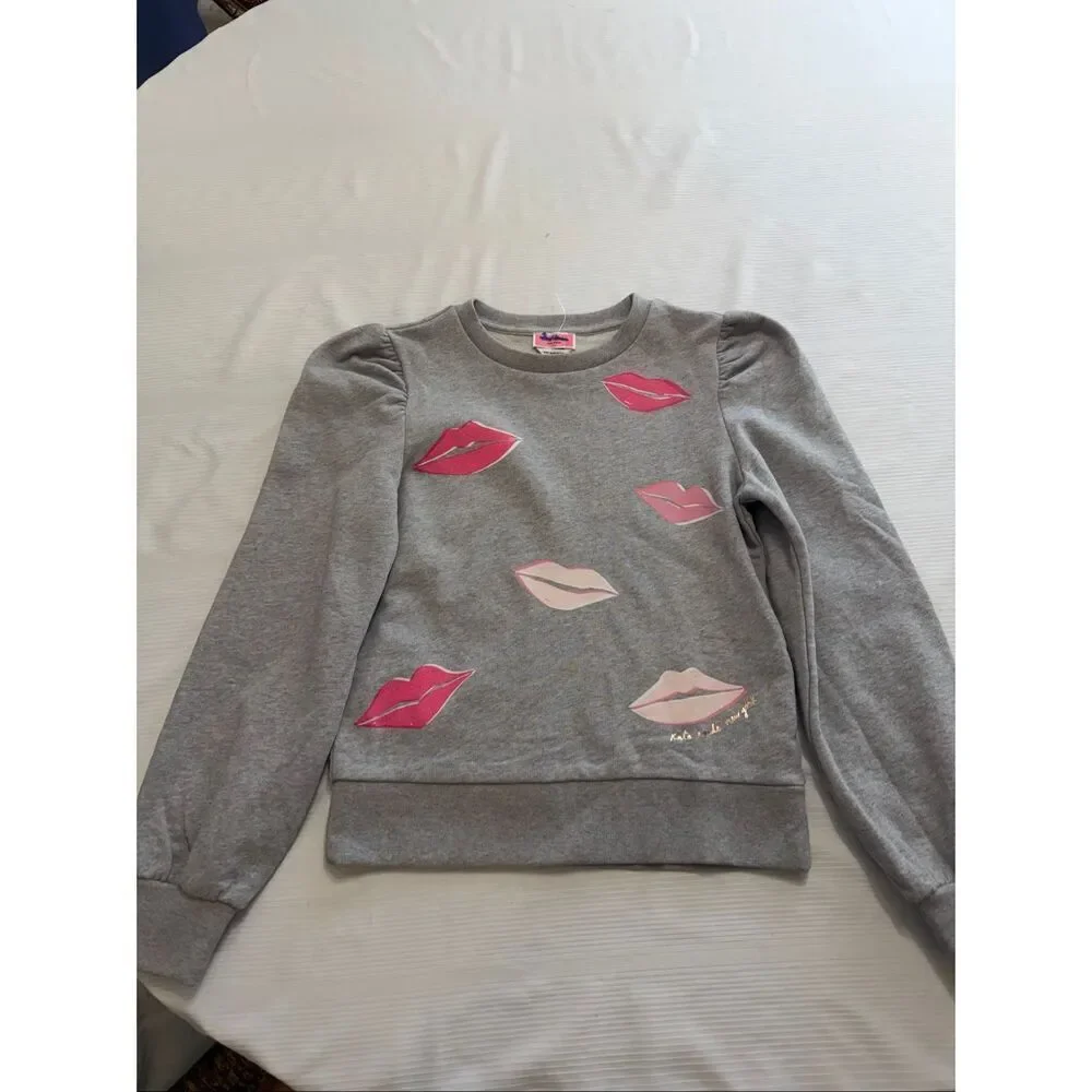 Kate Spade Lips Sweatshirt Size XXS New